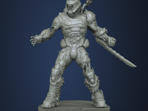 Zombie DOOM Slayer 3D-printmodel