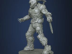 Zombie DOOM Slayer 3D Print Model
