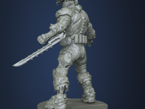 Zombie DOOM Slayer 3D-printmodel