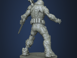 Zombie DOOM Slayer 3D-printmodel