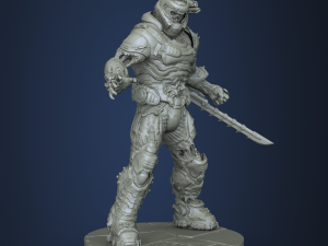 Zombie DOOM Slayer 3D-printmodel