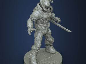 Zombie DOOM Slayer 3D-printmodel