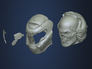 Zombie DOOM Slayer 3D-printmodel