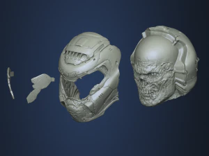 Zombie DOOM Slayer 3D Print Model