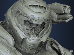 Zombie DOOM Slayer 3D-printmodel