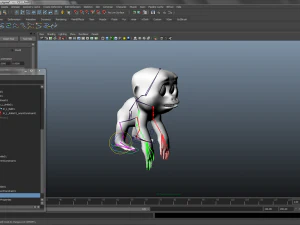 new year monkey rigged and animated 3D Model