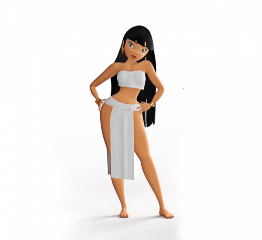 character indian girl Model 3D .c4d .max .obj .3ds .fbx .stl .blend 