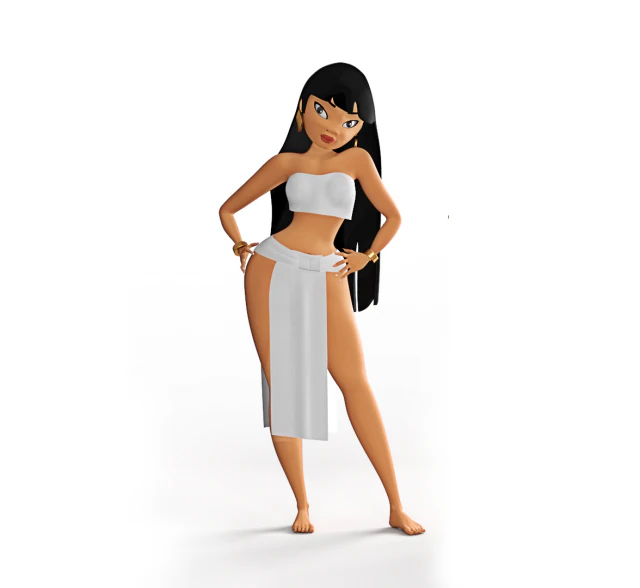 character indian girl 3D Model .c4d .max .obj .3ds .fbx .stl .blend