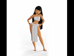 character indian girl 3D मॉडल