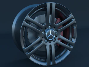 메르세데스 벤츠 림 및 브레이크 3D 모델
