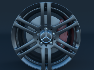 mercedes benz rim and brake 3D Model