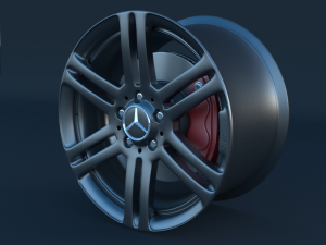 mercedes benz rim and brake 3D Model
