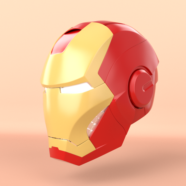 iron man head 3Dモデル .c4d .max .obj .3ds .fbx .stl .blend 