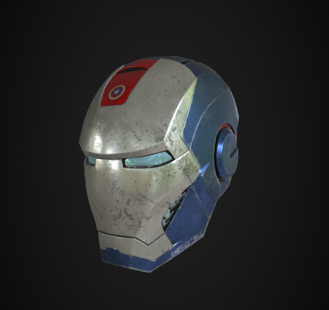 american man helmet 3D Model .c4d .max .obj .3ds .fbx .stl .blend 
