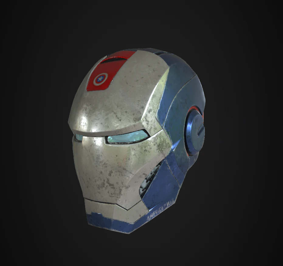 american man helmet 3D Model .c4d .max .obj .3ds .fbx .stl .blend 