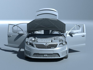 skoda octavia rs extreme detailed Modello 3D