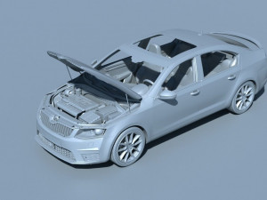 skoda octavia rs extreme detailed 3D-Modell