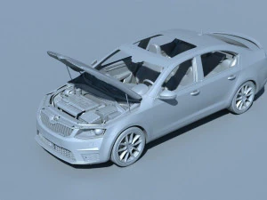 skoda octavia rs extreme detailed 3D Model