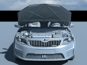 skoda octavia rs extreme detailed 3D-Modell