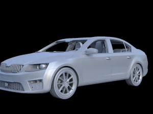 skoda octavia rs extreme detailed 3D-Modell