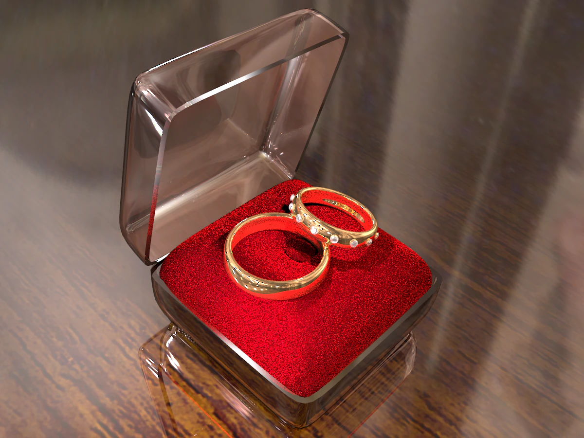wedding rings 3D Model .c4d .max .obj .3ds .fbx .stl .blend 