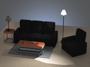 living room 3D मॉडल
