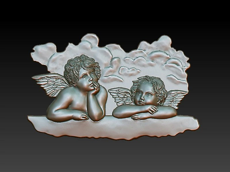 angels putti 3D Model .c4d .max .obj .3ds .fbx .stl .blend 