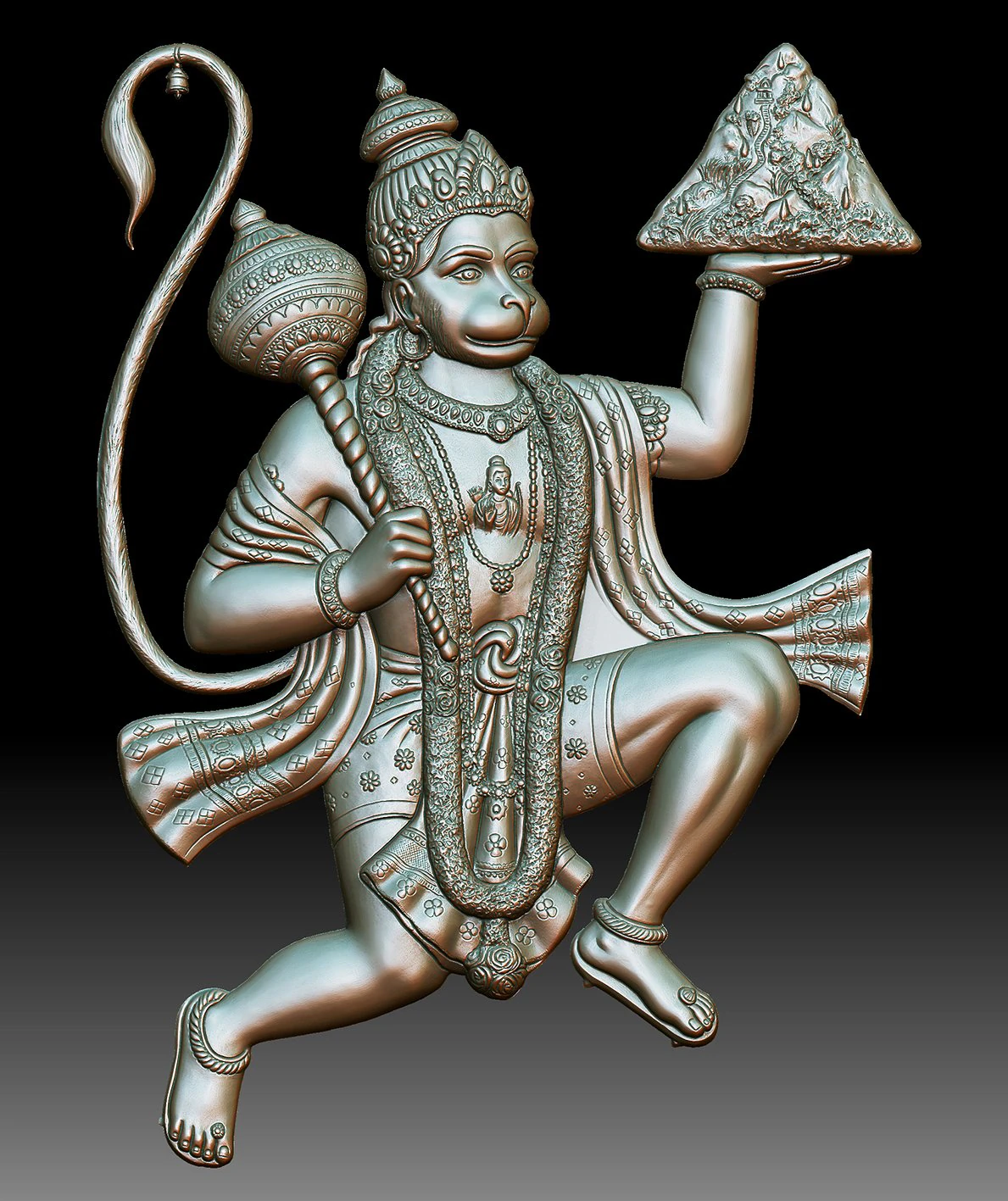 hanuman 3D Model .c4d .max .obj .3ds .fbx .stl .blend 