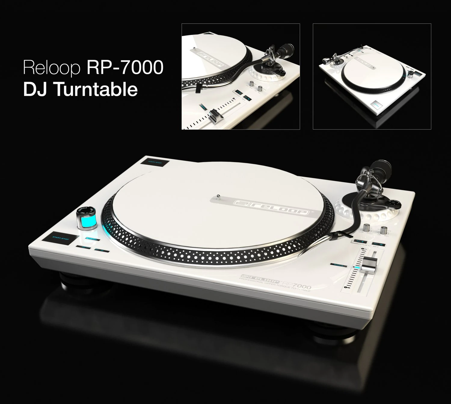 reloop rp-7000 dj turntable 3D Model .c4d .max .obj .3ds .fbx .stl .blend 
