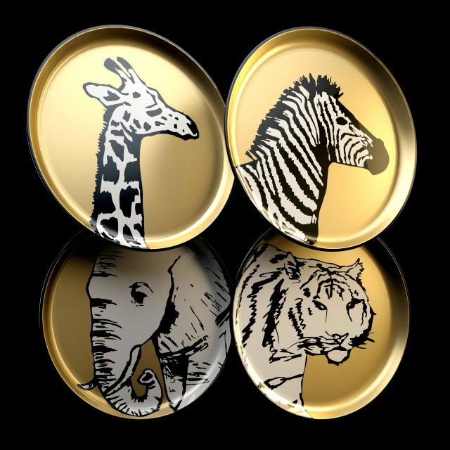 plates by jonathan adler animalia 3D 模型 .c4d .max .obj .3ds .fbx .stl .blend 