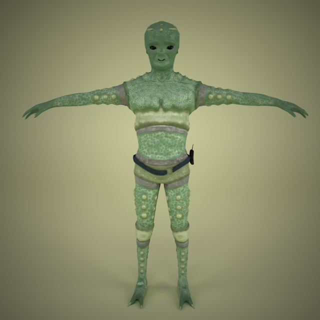 alien 3D Модель .c4d .max .obj .3ds .fbx .stl .blend 