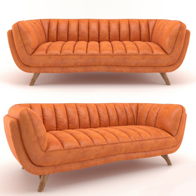 bruno leather sofa 3D Model .c4d .max .obj .3ds .fbx .stl .blend