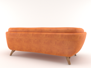 bruno leather sofa 3D Model