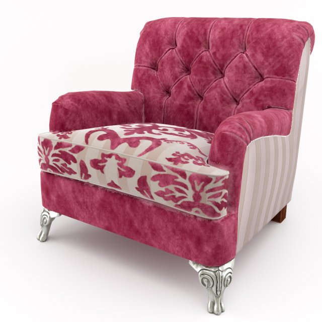 mantellassi revival armchair 3D Model .c4d .max .obj .3ds .fbx .stl .blend