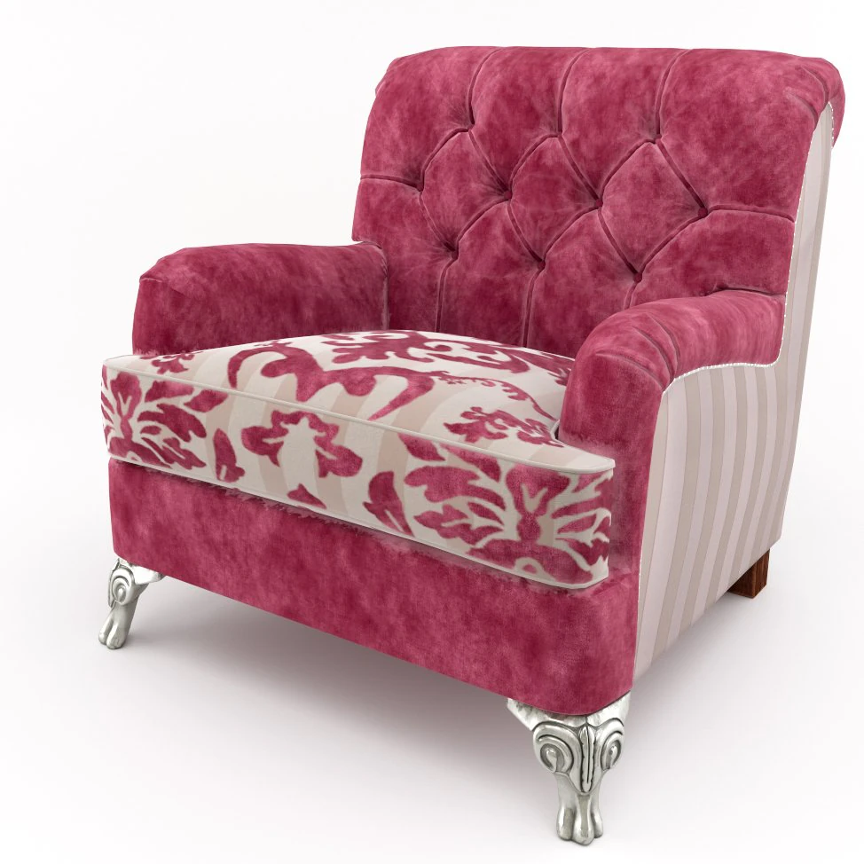 mantellassi revival armchair 3D Model .c4d .max .obj .3ds .fbx .stl .blend
