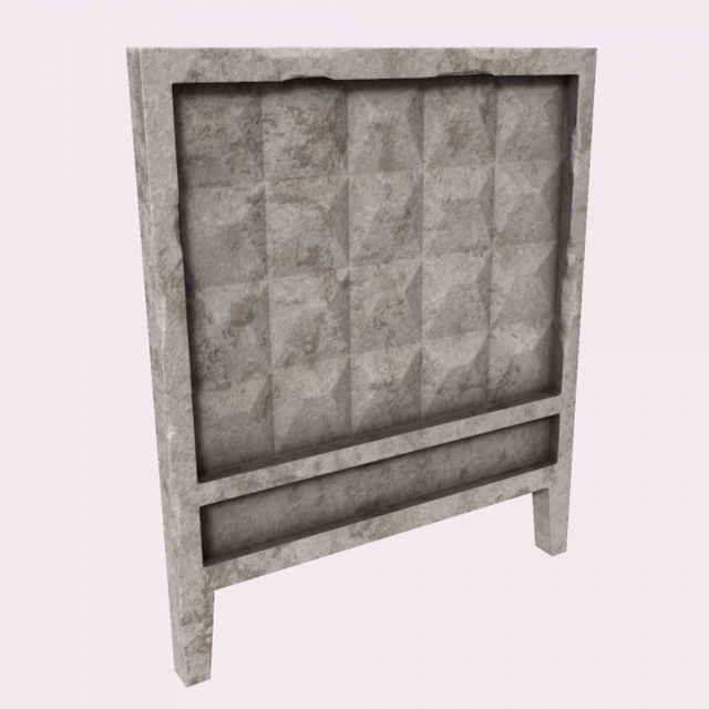 old concrete wall 3Dモデル .c4d .max .obj .3ds .fbx .stl .blend 