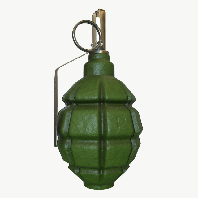 grenade f1 cis 3D Model .c4d .max .obj .3ds .fbx .stl .blend 