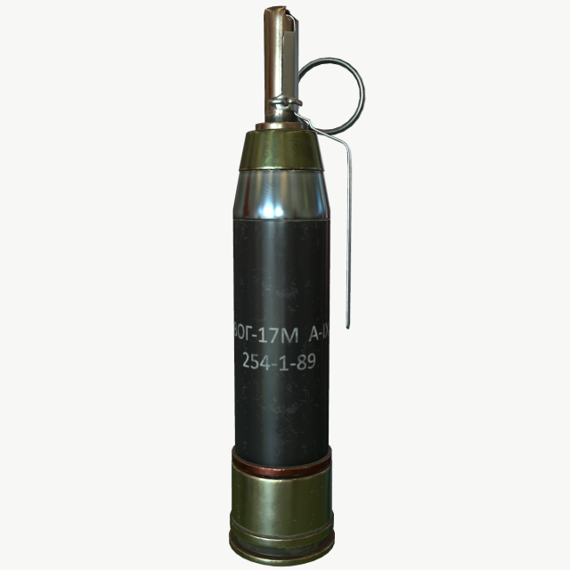grenade vog-17 cis hattabka 3D Model .c4d .max .obj .3ds .fbx .stl .blend 