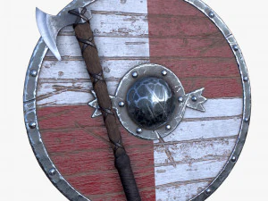 escudo de machado Modelo 3D