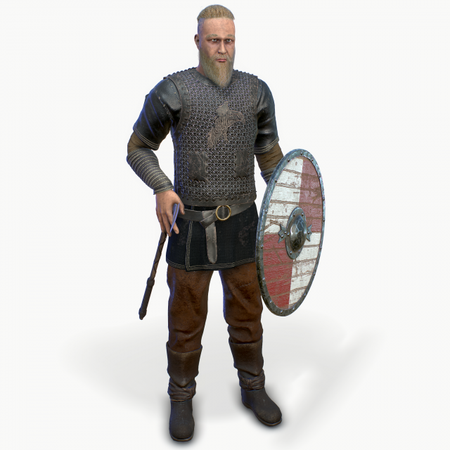 viking warrior Modèle 3D .c4d .max .obj .3ds .fbx .stl .blend 