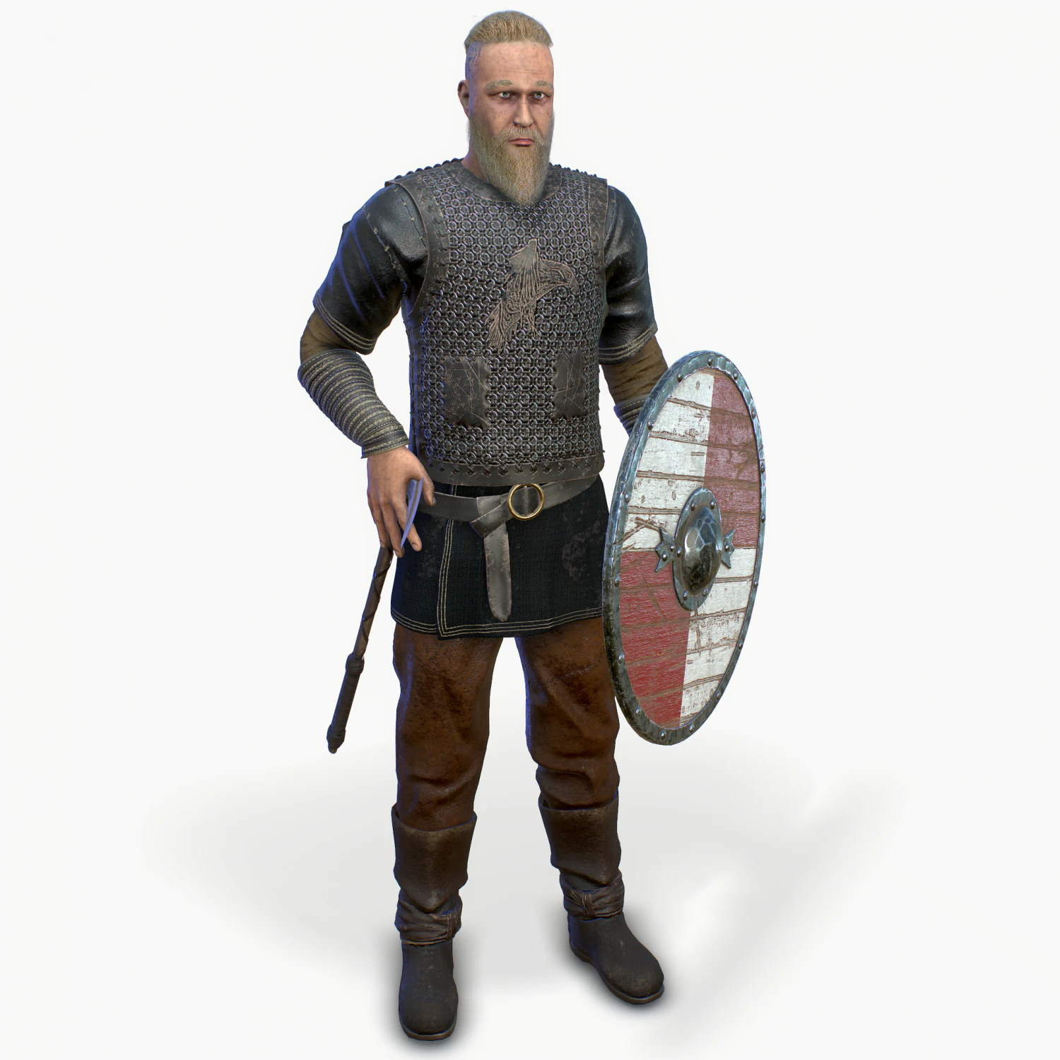 viking warrior 3D Model .c4d .max .obj .3ds .fbx .stl .blend 