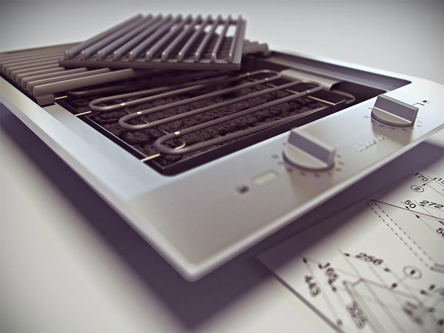 miele cs 1322 bg grill 3D Model .c4d .max .obj .3ds .fbx .stl .blend 