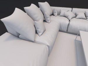 poliform bolton and table 3D Модель