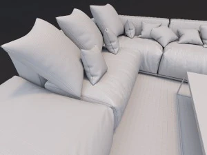 poliform bolton and table 3D Model