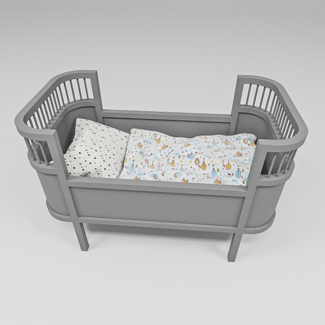 rosaline doll bed 3D 모델 .c4d .max .obj .3ds .fbx .stl .blend 