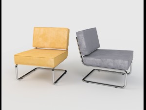 zuiver ridge rib lounge chair Modèle 3D