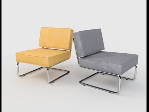 zuiver ridge rib lounge chair Modèle 3D