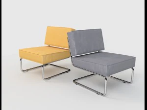 zuiver ridge rib lounge chair 3D Model
