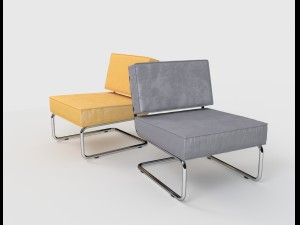zuiver ridge rib lounge chair Modèle 3D