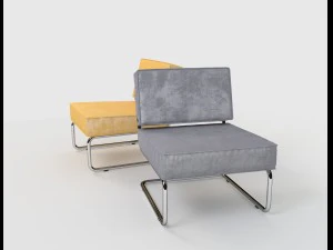 zuiver ridge rib lounge chair 3D Model